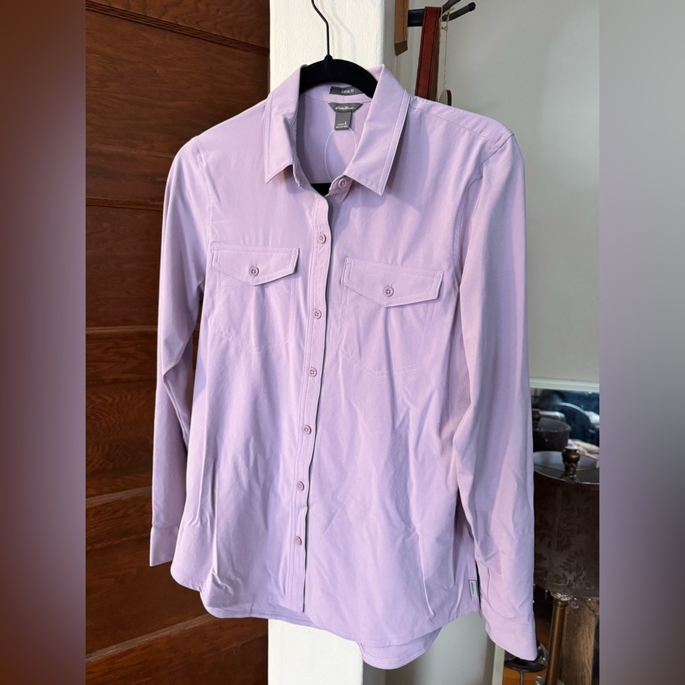 Eddie Bauer Lilac Women's Button-Up Shirt